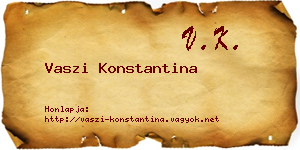 Vaszi Konstantina névjegykártya